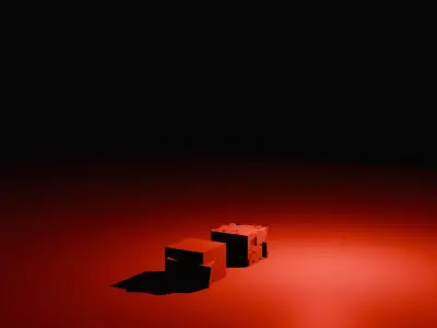 Crimson Detonation Low-poly 3D model