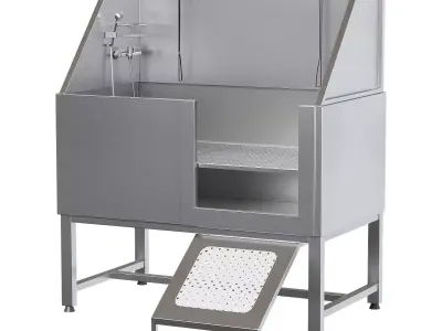 Compact Pro  Standard Grooming Bath with Ramp 3D model