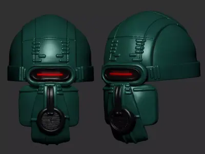 helmet high poly sculpt 3d printable  3D model 132