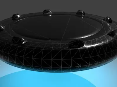 Hovering Sci-Fi Platform Low-poly 3D model