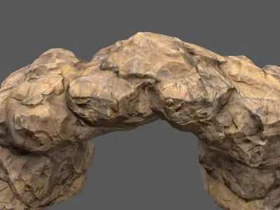 Rocks model rock formation Low-poly 3D model