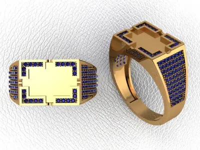 ring 50 pieces drawing 3d rihone drawing ring rings 3D print model