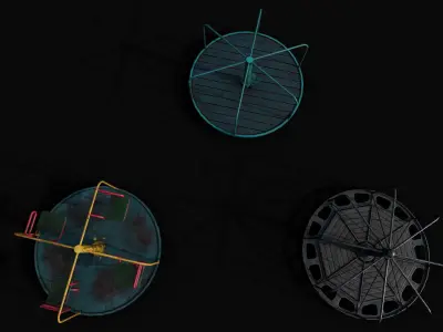 Carousel Set Low-poly 3D model
