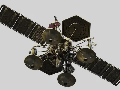 scifi satelite 3D model