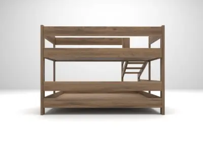 bunk bed  Low-poly 3D model