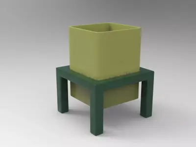 Leu Planter Low-poly 3D model