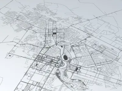Astana Road Network and Streets 3D model