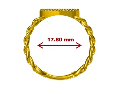 Heart ring Diamond Ultra light Minimal Women 3D print model 3D print model