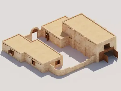 ancient desert house 3 3D model