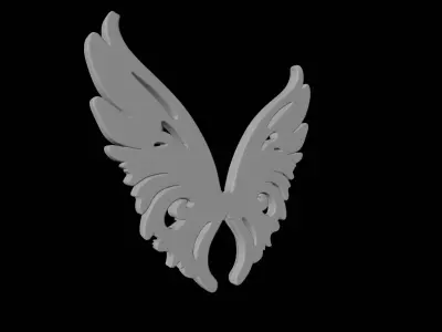 Decorative Wings Architectural Ornament 3D print model