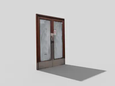low poly door Low-poly 3D model