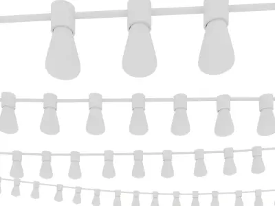 Coloured lights Low-poly 3D model