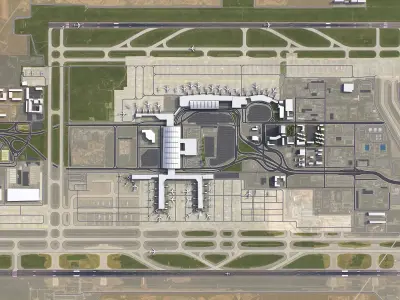 Xian - 3D Airport Model Low-poly 3D model