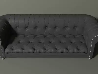 Chesterfield leather sofa 3D model