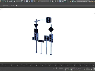 LED Traffic Light 3D model