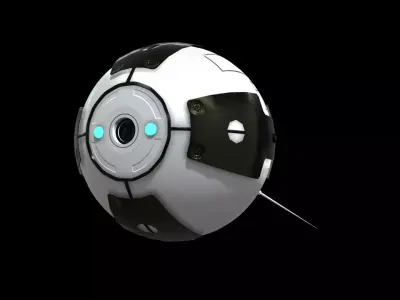 Sci-Fi Recon Drone Low-poly 3D model