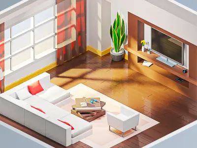 Room 21 Low-poly 3D model