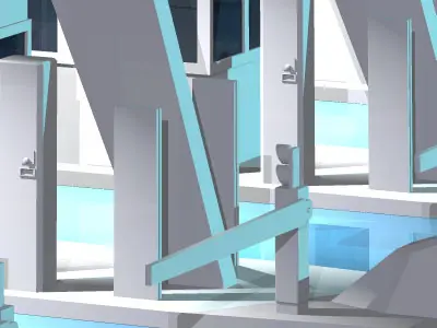 Highway pay toll building 3D model