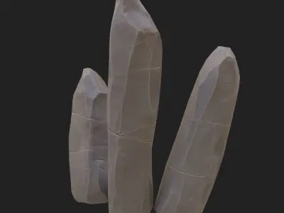 Stylized rock 3D model