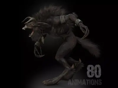 Shadowclaw Beast Rigged Low-poly 3D model