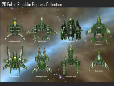 2D Enkar Republic Fighters Collection Texture