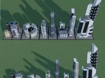 SpiderWare City Blocks 6-10 3D model