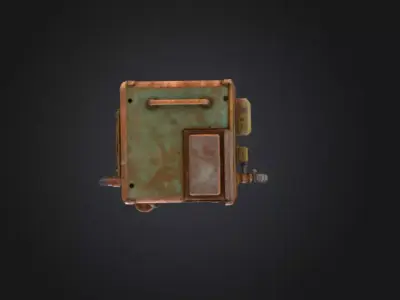 Retro Power Terminal Low-poly 3D model