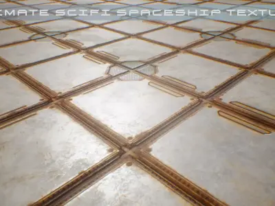 PBR Sci-Fi Spaceship Texture 56 Low-poly 3D model