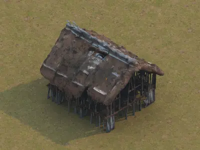 Thatched hut 3D model