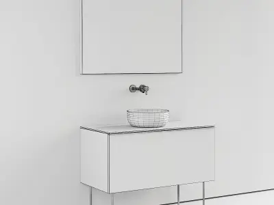 Inbani Strato Vanity Unit Set 5 3D model