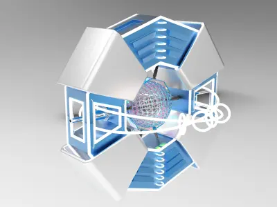 Imaginary spaceship 3D model