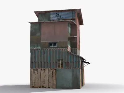 Slum x22 Low-poly 3D model
