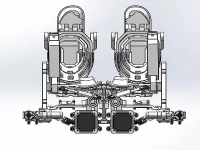 Robot spine structure and auxiliary exoskeleton device 3D model