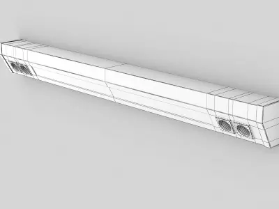 Hospital bed wall lamp Low-poly 3D model