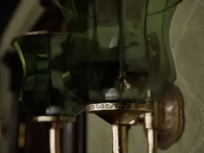 Wall Lamp Low-poly 3D model