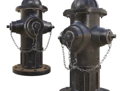 Street Hydrant 02 Low-poly 3D model