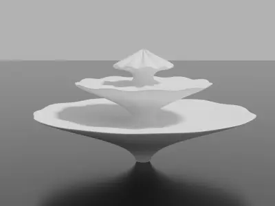 white fountain Free 3D model