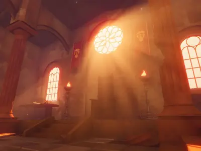 Ancient Temple Low-poly 3D model