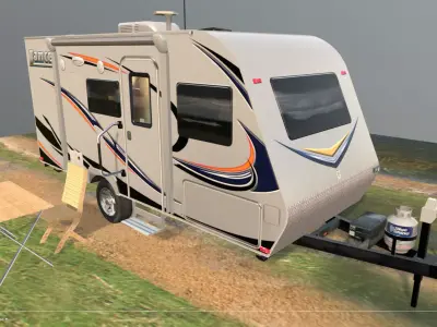 Lance 1575 Travel Trailer Low-poly 3D model
