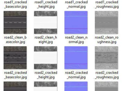 PBR Road texture pack  Texture