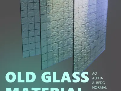OLD GLASS MATERIAL Low-poly 3D model