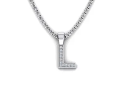 Pendant L letter 3D print model