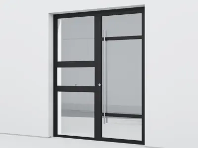 Aluminium door 252 3D model