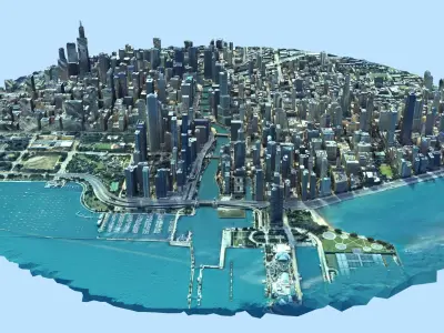 Chicago city 3D model