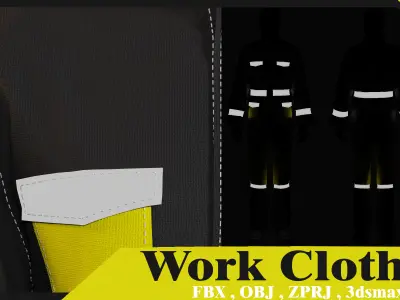 work clothes Low-poly 3D model