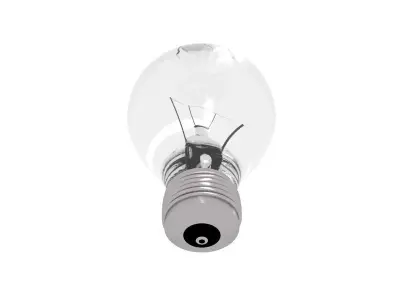 Realistic bulb light 3D model