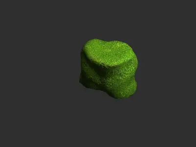 Short Flat Rocks - Moss 2 Low-poly 3D model