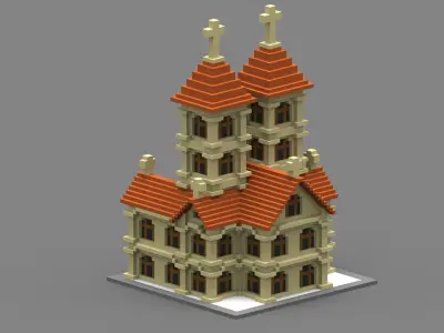 House Voxel - 27 Low-poly 3D model