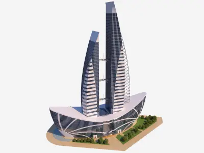0123 - Boat Skyscraper - 2Ds Drawing - 3Ds Files 3D model
