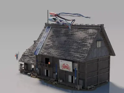 Traditional Japanese House 12 3D model